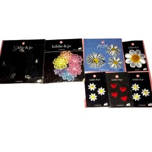 7 Assorted Patches Flowers & Hearts by Hildie & Jo